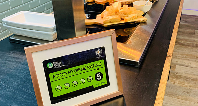 CCT Venues London 5 star hygiene rating