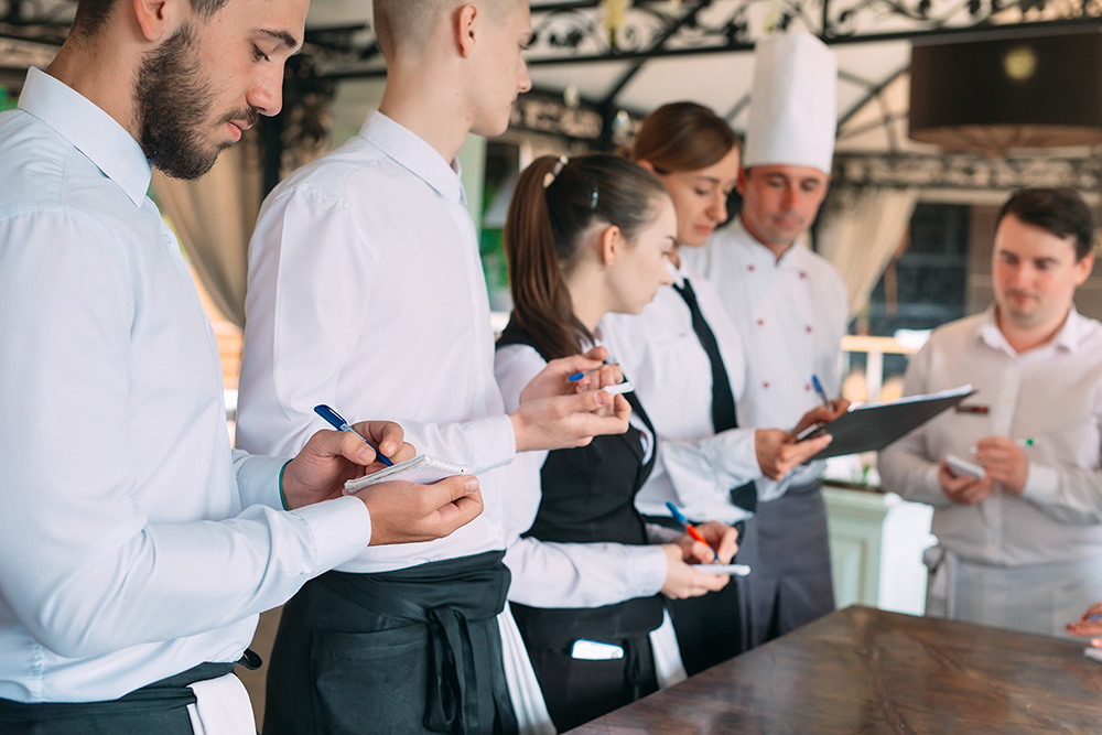 Wait staff team.